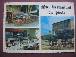 CPA CPSM PHOTO 84 MAZAN Hotel Restaurant Du Siecle CARTE PUBLICITAIRE MULTIVUES 1970 80 Canton PERNES LES FONTAINES - Mazan