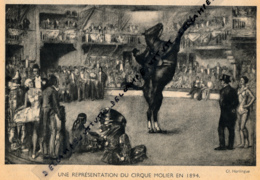 DOCUMENT PHOTO : UNE REPRESENTATION DU CIRQUE MOLIER EN 1894, CHEVAL, INDIENS, NUMEROS EQUESTRES - Ohne Zuordnung