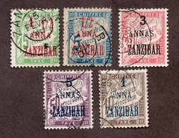 Zanzibar Taxes N°1/5 Oblitérés TB Cote 110 Euros !!! - Used Stamps
