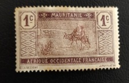 Mauritanie France 1913 MR 13 Crossing Desert Animaux Faune Bovins | Déserts | Mammifères | Paysages | Personnes - Gebraucht