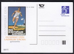 Czech Republic 1998 / Ladislav Vacha, Gymnastics, Poster, Olympic Games Amsterdam 1928 / Postal Stationery 6 Kc - Ete 1928: Amsterdam