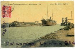 - PORT-SAINT- LOUIS Du Rhône, Entrée Du Port Et Vue Des Usines, Cargo, écrite, 1906, TBE, Scans. - Saint-Louis-du-Rhône