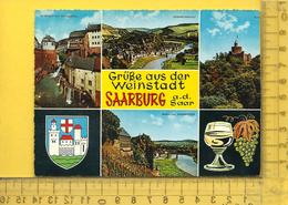 CPM  ALLEMAGNE, RHENANIE-PALATINAT, SAARBURG : Gruss Aus Der Weinstadt, 4vues Et Blason - Saarburg