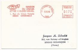 FRANCE - Enveloppe EMA "Maison Du Cinéma Et De L'Audio-visuel" Grenoble Ile Verte - 15/10/1984 - Freistempel