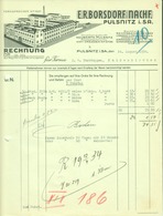 PULSNITZ Sachsen Rechnung 1934 Deko " E.R.Borsdorf Nchf. - Textilfabrik " - Textile & Clothing