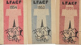 VIEUX PAPIERS L F A C F 3 CARTES D'HADERENT 1951 1953 ET 1954 - Non Classés