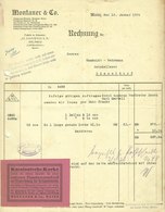MAINZ Rechnung 1926 " Montaner & Co - Fabrik Katalonischer Flaschenkorken Für Weinhandlungen " - Landbouw