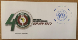 Burkina Faso 2015 Scarce FDC Premier Jour Emission Commune Joint Issue CEDEAO ECOWAS 40 Ans 40 Years - Joint Issues