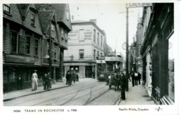 KENT - TRAMS IN ROCHESTER C1904  RP - PAMLIN REPRO - Rochester