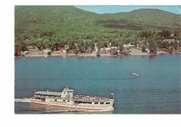 LAKE GEORGE, New York, USA, Cruise Boat M. V. "Ticonderoga",  Old Chrome USA Postcard - Lake George