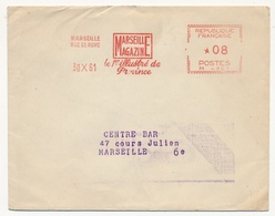 FRANCE - Env. EMA "MARSEILE MAGAZINE 1er Illustré De Province" Marseille Rue De Rome - 30/10/1961 Avec Pub - EMA ( Maquina De Huellas A Franquear)