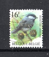 BELGIO  :  Uccelli Di Buzin - Periparus  Ater -  16 F.  -  1 Val. Usato  Del.  23.01.1999 - Passeri