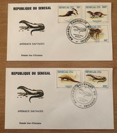 Sénégal 1994 FDC Mi. 1337 1341 Animaux Sauvages Loutre Faune Fauna Chacal Pangolin Reptile - Altri & Non Classificati