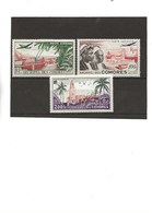 COMORES  - POSTE AERIENNE N° 1-2-3  NEUF CHARNIERE - ANNEE 1950-53 -COTE : 35€ - Poste Aérienne