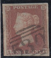 GRAN BRETAGNA    1841   1p RED USED  LARGE MARGIN  SUPERB STAMP - Oblitérés