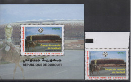 Djibouti Dschibuti 2010 Bloc Souvenir Sheet Block FIFA World Cup South Africa Coupe Du Monde WM Football Mi. Bl. 165 - 2010 – África Del Sur