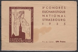 France 1935 Strasbourg Xè Congrès Eucharistique National 17 - 21 Juillet Cathédrale Münster Carnet Markenheft 8 Vignette - Blocchi & Libretti