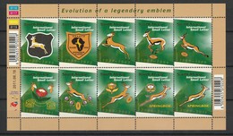 AFRIQUE DU SUD FEUILLET 2011 YT N° 1622 à 1631 ** SERIE EVOLUTION DE L'EMBLEME - Unused Stamps