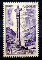 N° Yvert & Tellier 148 - Timbre D'Andorre Français (1955-58) (Oblitéré) - Paysages - Croix Gothique (1) - Usados