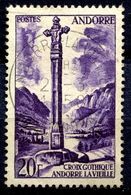 N° Yvert & Tellier 148 - Timbre D'Andorre Français (1955-58) (Oblitéré) - Paysages - Croix Gothique (2) - Used Stamps