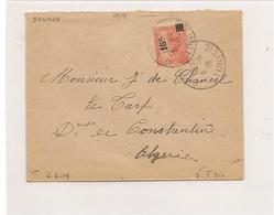 1918 ENVELOPPE  DE TUNISIE  POUR ALGERIE - Briefe U. Dokumente