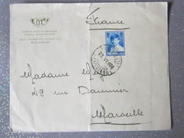 Lettre A En Tete  Coty Sa Roumaine Bucarest 1928 Avec Cachet D Arrivée Pour Marseille - Marcofilie