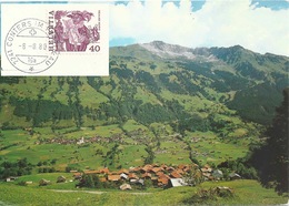 Conters Im Prättigau - Blick Nach Saas Und Saaser Calanda               1980 - Saas Im Prättigau