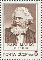 1988 USSR Stamps  170th Birth Anniversary Of Karl Marx 1V - Karl Marx