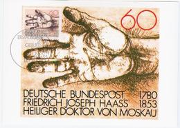 Germany Deutschland 1980 Maximum Card, Friedrich Joseph Haass, Was The "holy Doctor Of Moscow", Bonn - 1961-1980