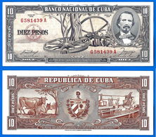 Cuba 10 Pesos 1958 Que Prix + Port Cespedes Peso Centavos Centavo Caraibe Bitcoin OK - Cuba