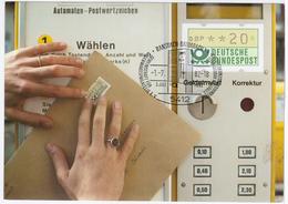 Germany Deutschland 1982 Maximum Card, Automaten Postwertzeichen, Vending Machine Postage, Post Mail, Ransbach-Baumbach - 1981-2000