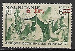 MAURITANIE    -    1944 .   Y&T N° 135 Oblitéré.   Surchargé - Oblitérés