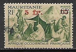 MAURITANIE    -    1944 .   Y&T N° 135 Oblitéré.   Surchargé - Oblitérés