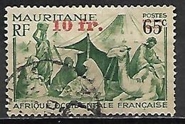 MAURITANIE    -    1944 .   Y&T N° 136 Oblitéré.   Surchargé - Gebraucht