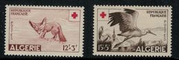 Algérie // 1950-1962  // 1957 // Au Profit De La Croix-Rouge, Neufs ** MNH No.343-344 Y&T - Ungebraucht