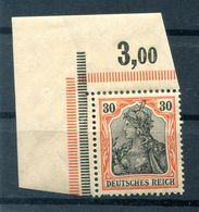 DR-Germania 89Ix POR BOGENECKE, FALZ Im OR,sonst ** POSTFRISCH (H1819 - Unused Stamps