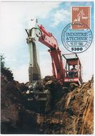 Germany Deutschland 1982 Maximum Card, Industrie & Technik, Dauerserie, Loffelbagger, Bucket Excavator Tractor, Bonn - 1981-2000