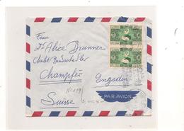 195. ENVELOPPE DE TUNIS POUR CHAMPFER ( VALL2E DE L'ENGADIN - SUISSE) - Covers & Documents