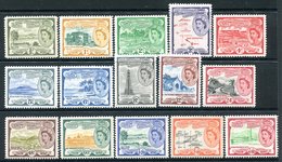 St Kitts, Nevis & Anguilla 1954-63 QEII Pictorial Definitive Set HM (SG 106a-118) - St.Cristopher-Nevis & Anguilla (...-1980)