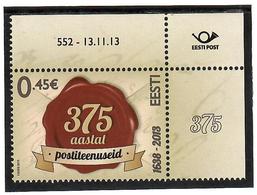 Estonia 2013 .Postal Service - 375 Years. 1v: 0.45.  Michel # 775 - Estonie