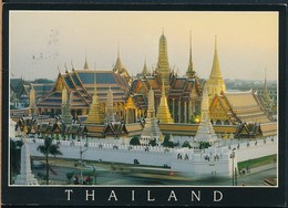 °°° 20807 - THAILAND - BANGKOK - FRONT VIEW OF THE TEMPLE OF THE EMERALD BUDDHA - With Stamps °°° - Tailandia