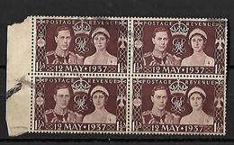 Great Britain 1937 KGVI Postage Block Of 4 England  High Value MNH - Unused Stamps