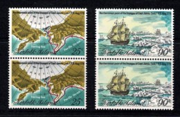 Norfolk Island 1978 Voyages Of James Cook Set Of 2 As Pairs MNH - Norfolk Island
