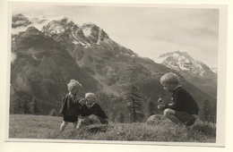 CELERINA Bergpanorama Mit 3 Kindern (Thomas Vermutlich Der Kleinste) Gel. 1941 N. Zürich - Celerina/Schlarigna