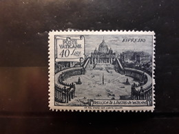 VATICAN POSTE VATICANE VATICANO, 1949  EXPRES ESPRESSO  Yvert 11, 40 L Piazza Basilica  S Pietro,neuf ** MNH TB - Exprès