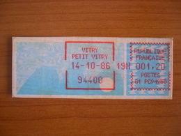 Vignette Distributeur  1.20 Vitry Petit Vitry (94) - 1985 Papel « Carrier »