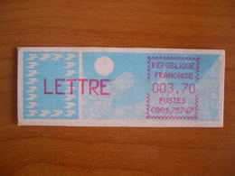 Vignette Distributeur  3.70  Lettre - 1985 Papier « Carrier »