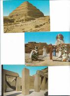 LOUXOR  TEMPLE  LUXOR  SAKKARA TOMB  SPHINK EGYPT LOT 3 CARTES DANSEUSE - Sphinx