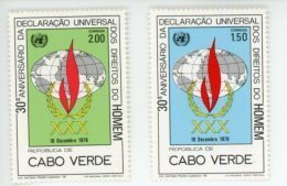 Cap Vert-Cabo Verde-1978-Droits De L'homme-401/2***MNH - Cap Vert