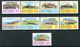 St Kitts, Nevis & Anguilla 1980 Officials Set MNH (SG O1-O9) - St.Christopher-Nevis-Anguilla (...-1980)